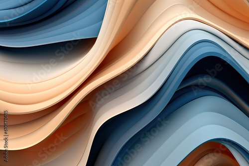 Abstract modern wavy background generative AI