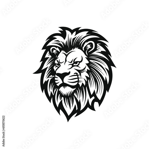 Lion Head Logo Vector Template Illustration Design