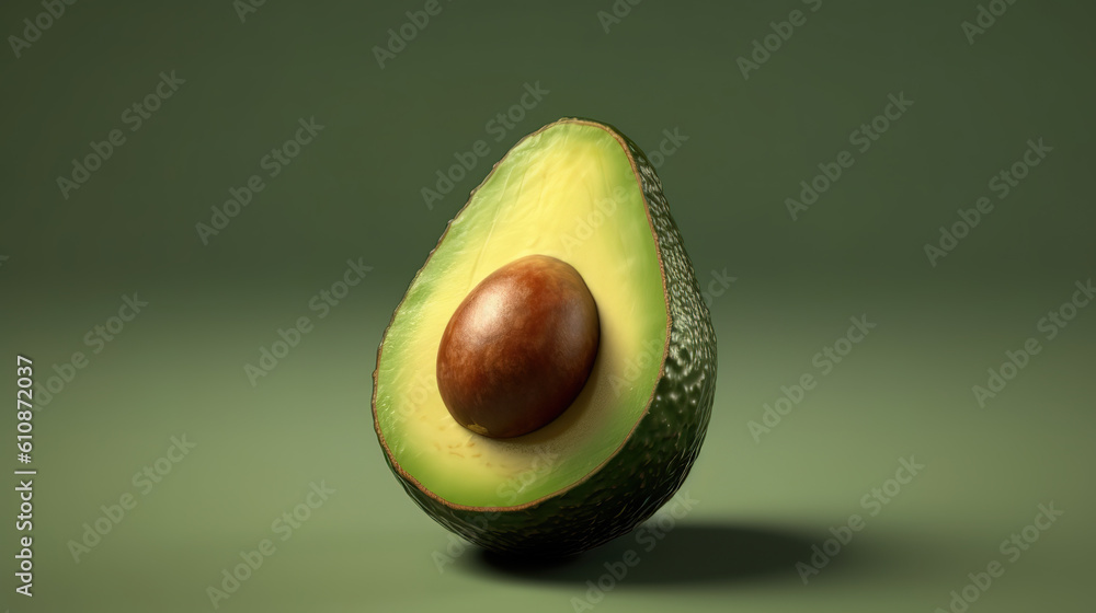 avocado, Bright color. Generative Ai