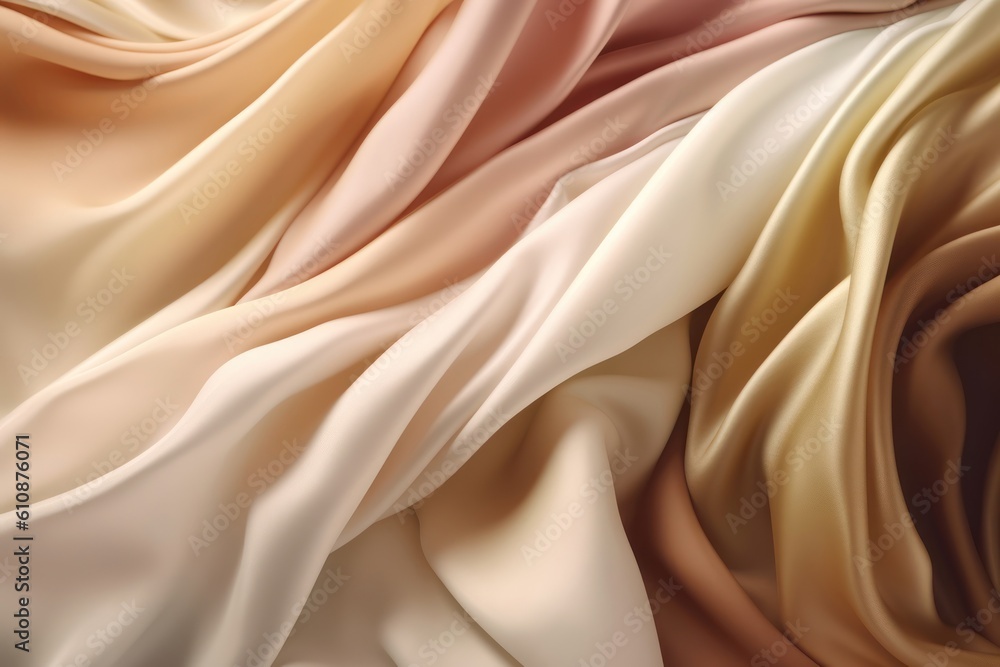 Fototapeta premium silk fabric background, generative ai