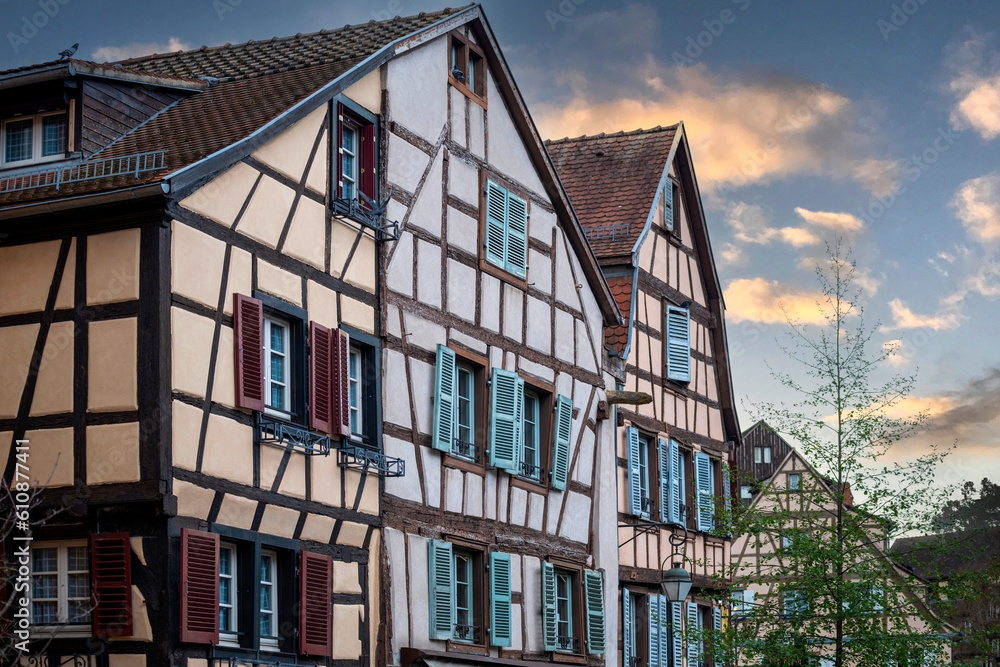 Maisons à colombages dans la ville de Colmar en Alsace