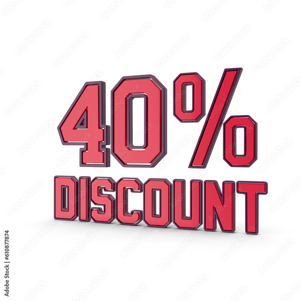 40% off on sale symbol for advertising 40% off on sale symbol for advertising