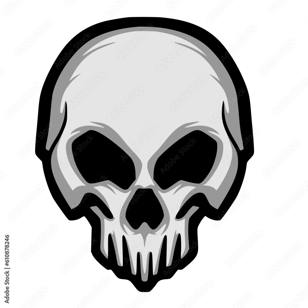Fototapeta premium Skull head illustration mascot logo