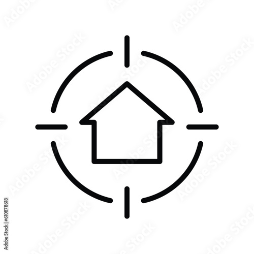 house targeting icon property hunter symbol buy house