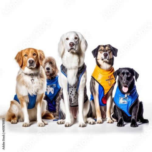 A team of dogs