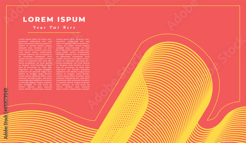 Abstract wavy lines background template copy space for poster, banner, leaflet, pamphlet, flyer, cover, brochure, or cover.