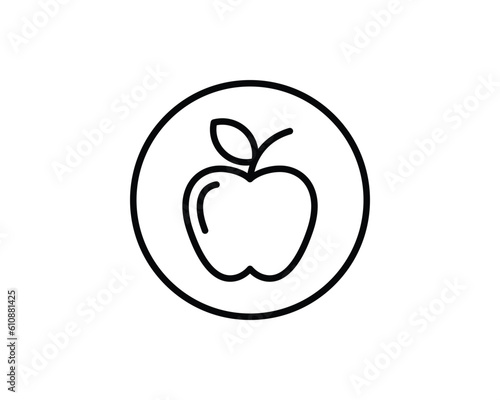 apple flat vector icon for apps and websites