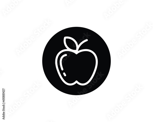 apple flat vector icon for apps and websites
