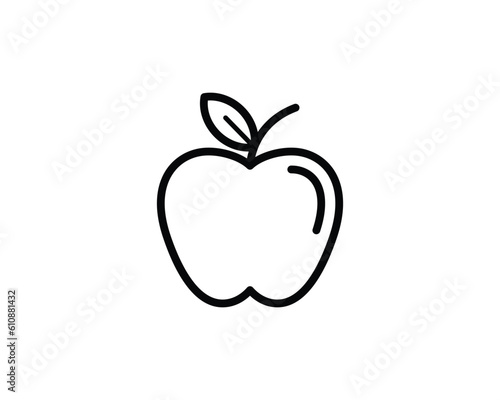 apple flat vector icon for apps and websites