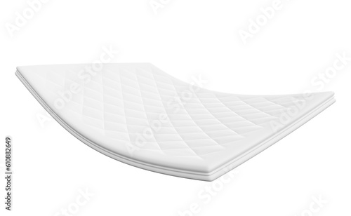 white topper for comfort sleep isolated. photo