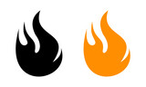  silhouette fire flame logo vector