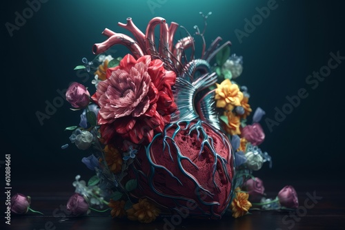 Extreme anatomic heart. Generate Ai