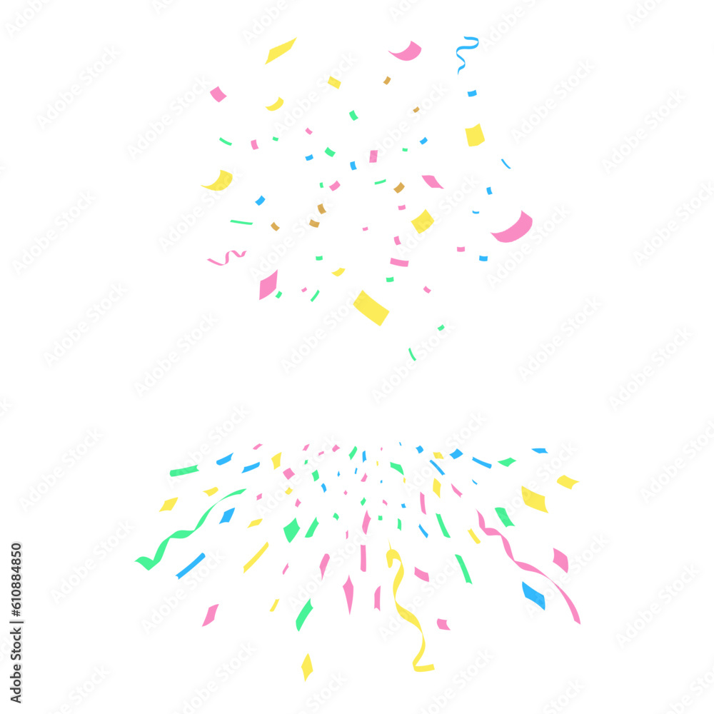 Colorful bright confetti isolated element . Festive vector illustration for celebration,party,and birthday. vector illustration