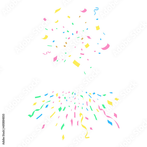 Colorful bright confetti isolated element . Festive vector illustration for celebration party and birthday. vector illustration