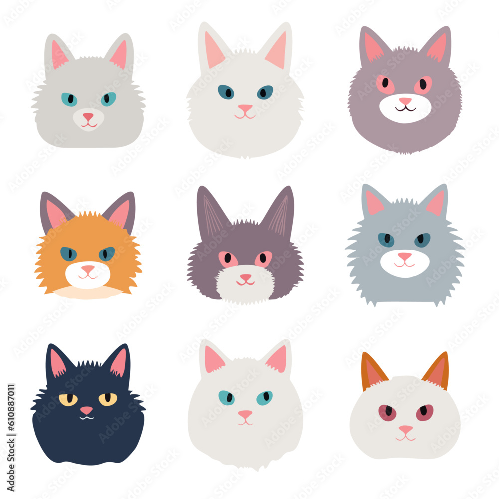 猫の顔のベクターイラスト
猫の顔のベクターイラスト