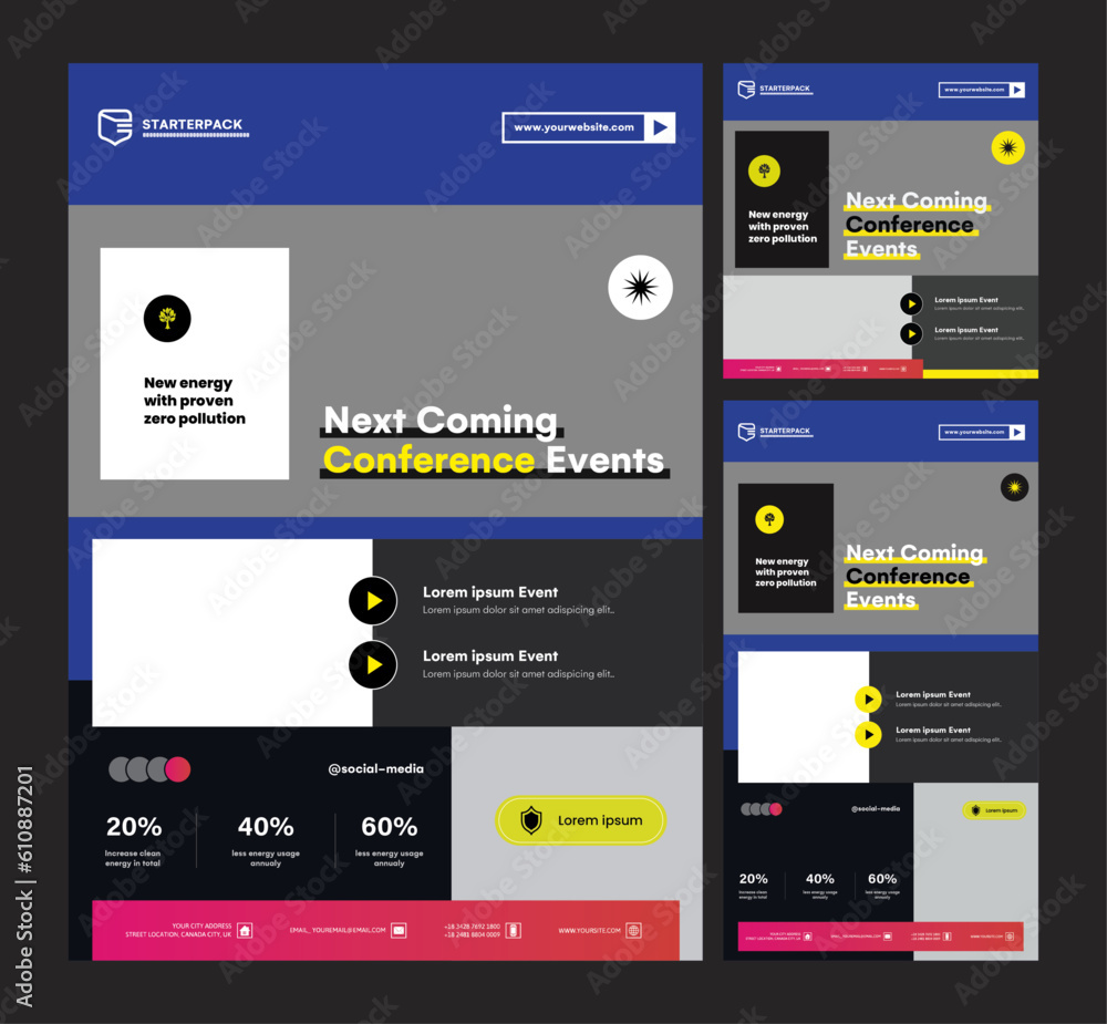 Next Coming Conference Events A4 Flyer Templates