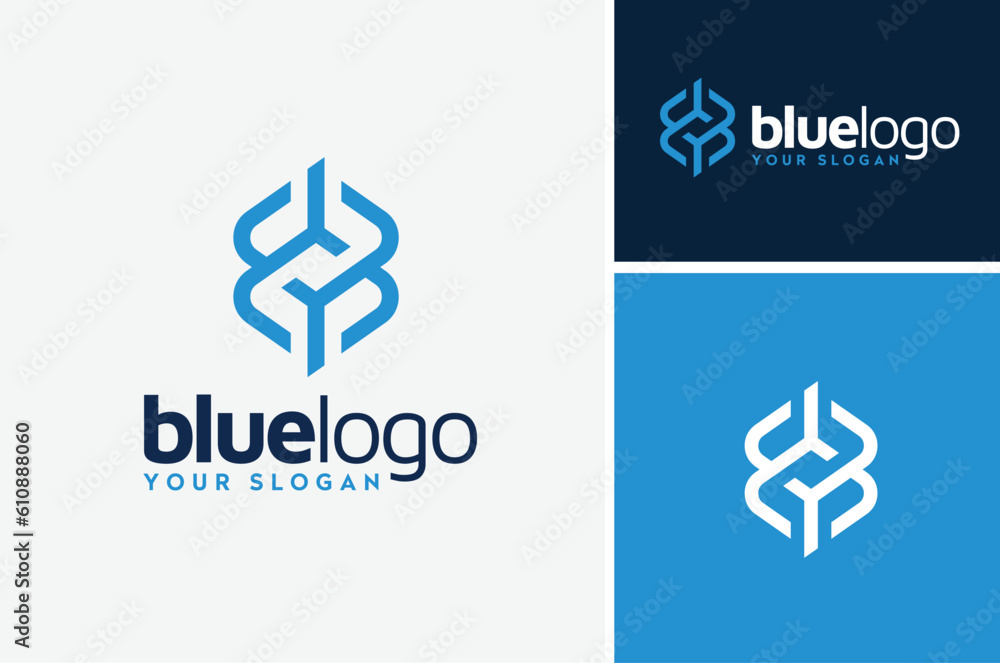 Abstract Initial Letter B Connected Link Line Modern logo design Abstract Initial Letter B Connected Link Line Modern logo design