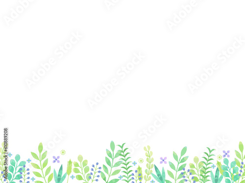 décoration aquarelle florale verte, illustration vectorielle