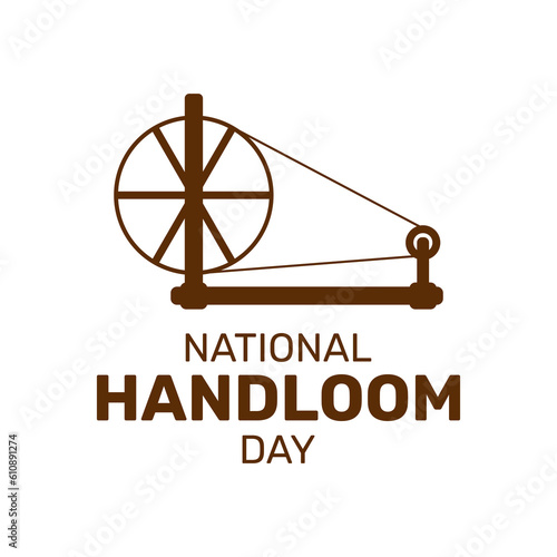 Vector illustration of National Handloom Day isolated on white background in flat design