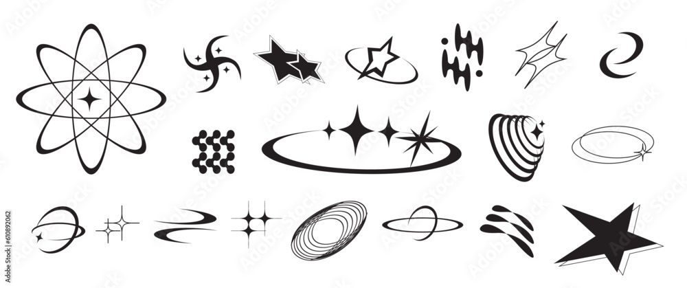 Obraz premium Brutalism Y2K Shape 3