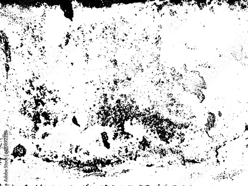 Rusty grunge texture. Aggressive damaged surface. Black white background.