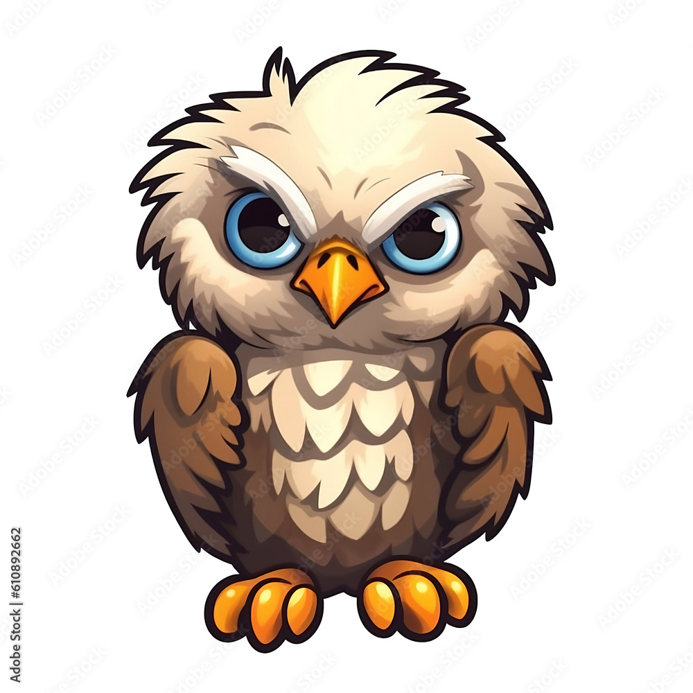 Cute big eyes Eagle sticker Cute big eyes Eagle sticker