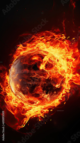 Fiery World: High-Quality Stock Illustration of Global Inferno