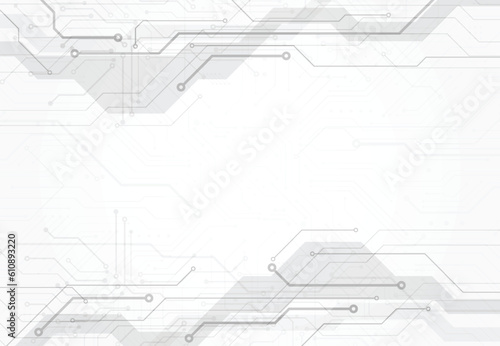 Abstract background with technology circuit board texture. Electronic motherboard illustration. Communication and engineering concept. Vector illustration