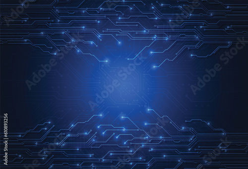 Abstract digital background with technology circuit board texture. Electronic motherboard illustration. Communication and engineering concept. Vector illustration