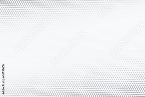 Modern Halftone white and grey background. Decorative web concept, banner, layout, poster. Vector illustration