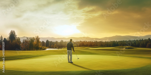 Golfer in the Golf Field  Generative AI