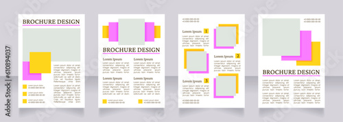 College faculty application blank brochure layout design. Vertical poster template set with empty copy space for text. Premade corporate reports collection. Editable flyer paper pages