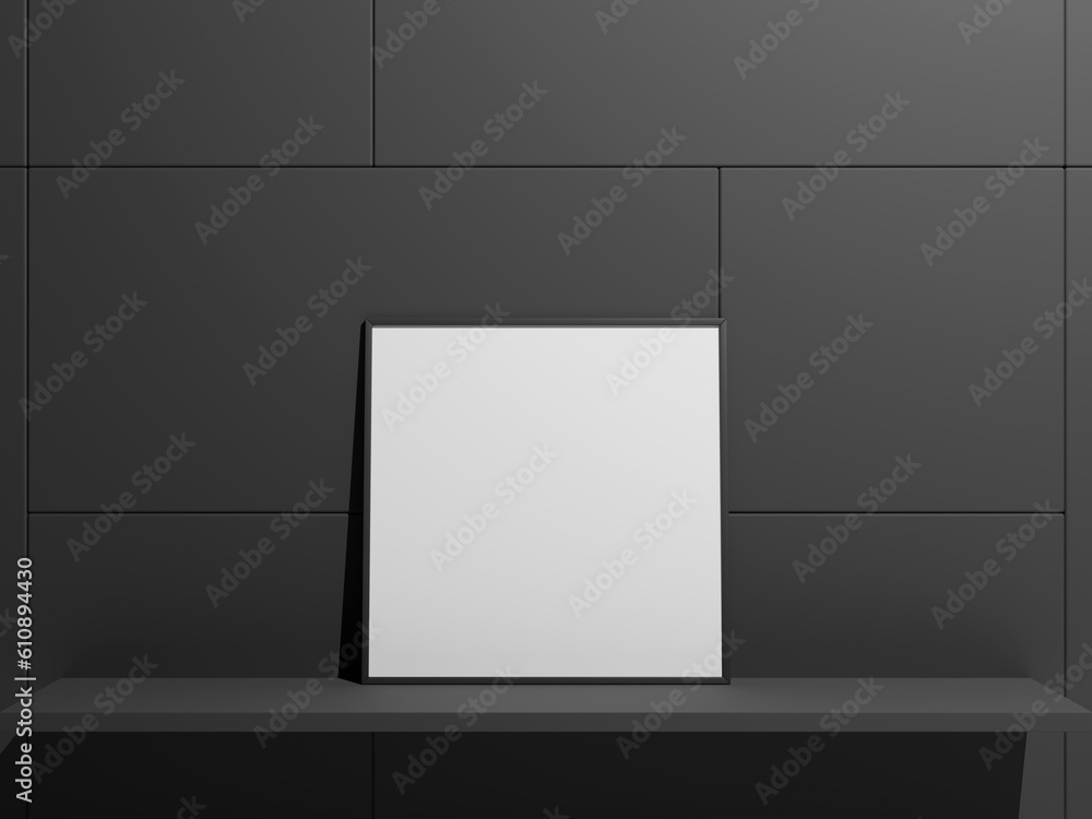 Hanging empty blank frame leaning against the wall Hanging empty blank frame leaning against the wall