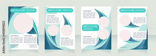 Catering business plan presentation blank brochure layout design. Vertical poster template set with empty copy space for text. Premade corporate reports collection. Editable flyer paper pages