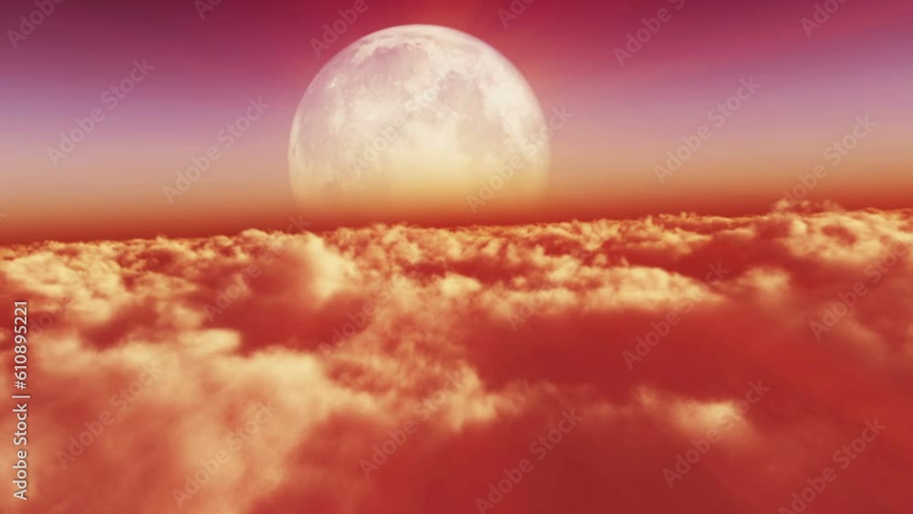 fly above clouds moon fly above clouds moon