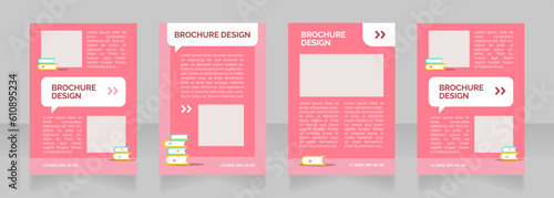 Independent school requirements blank brochure layout design. Vertical poster template set with empty copy space for text. Premade corporate reports collection. Editable flyer paper pages