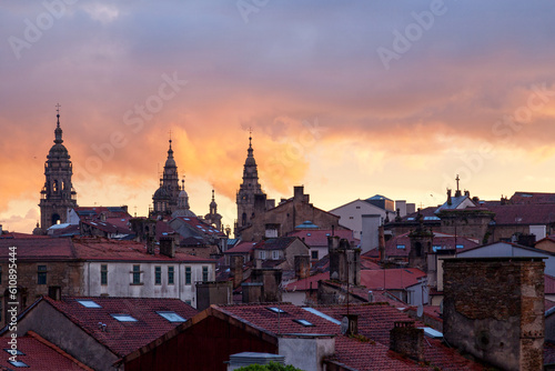 Santiago de Compostela at sunset