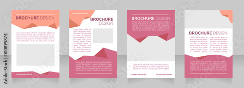 College student organization promo blank brochure layout design. Vertical poster template set with empty copy space for text. Premade corporate reports collection. Editable flyer paper pages