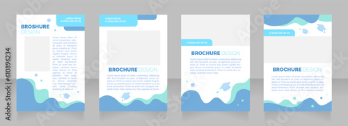 Internship for college students blank brochure layout design. Vertical poster template set with empty copy space for text. Premade corporate reports collection. Editable flyer paper pages