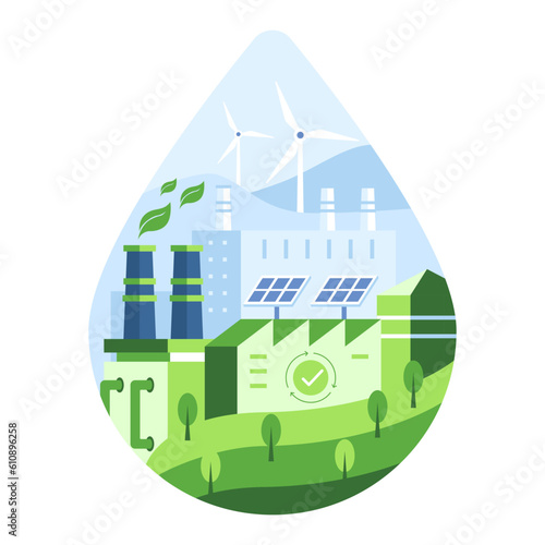 Industrial ecology illustration