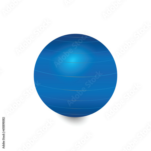 Soft elastic exercise ball for fitness training industry illustration vector