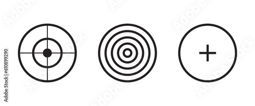 Target line vector icon. Sniper aim pointer