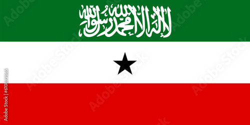 Somaliland flag, official colors and proportion. Vector illustration.