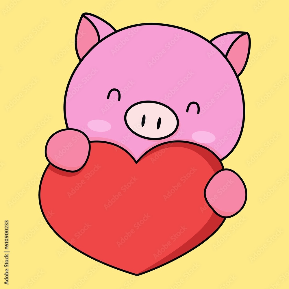 Pig with heart Pig with heart