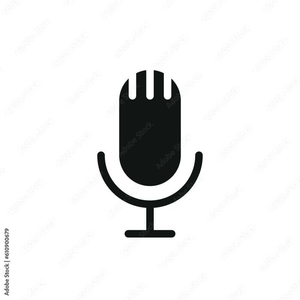 microphone sign symbol vector glyph icon microphone sign symbol vector glyph icon