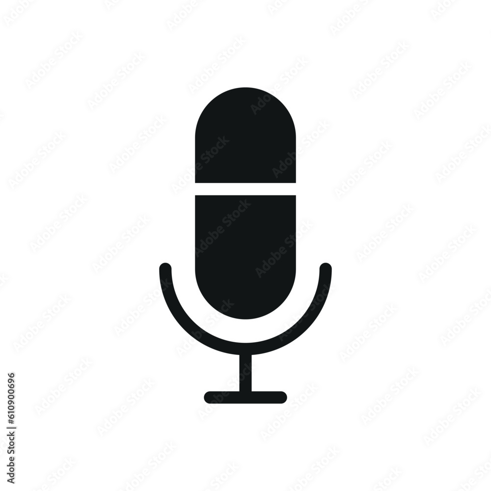 microphone sign symbol vector glyph icon microphone sign symbol vector glyph icon