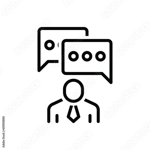 Black line icon for moderate 