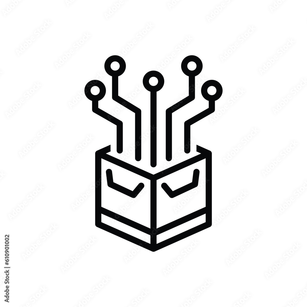 Black line icon for source Black line icon for source