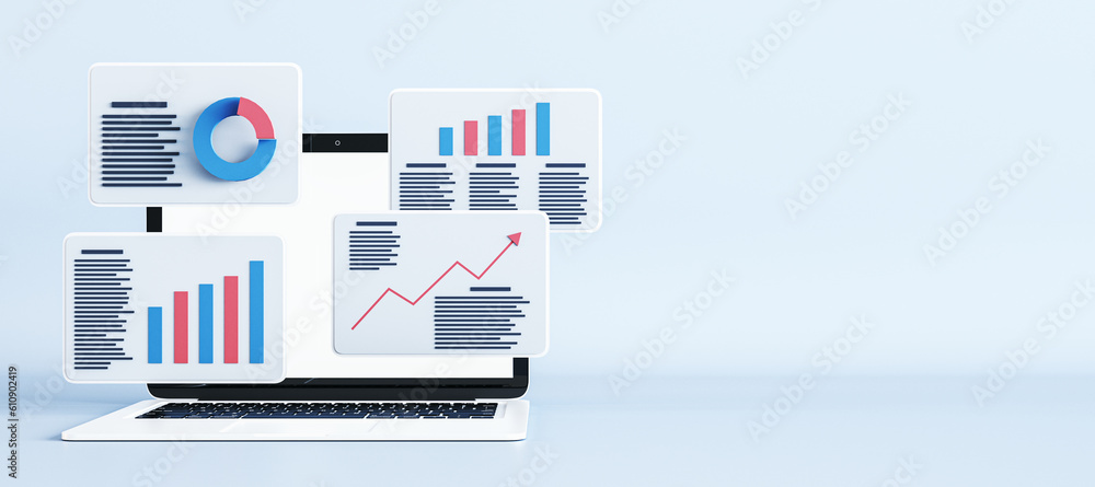 Project statistics, financial data, sales charts, report preparation ...