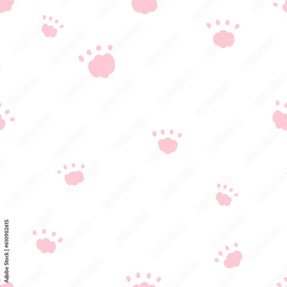 (pink) Cat Footprints